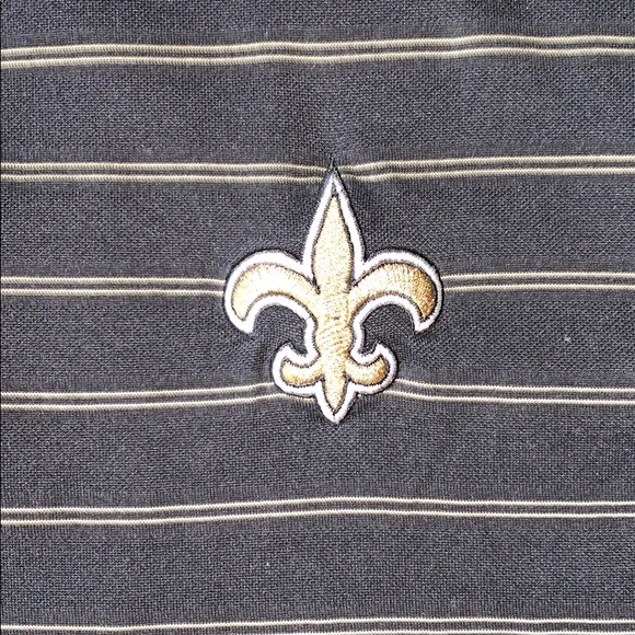 Saints Golf Polo Black & Gold - Picture 2 of 3
